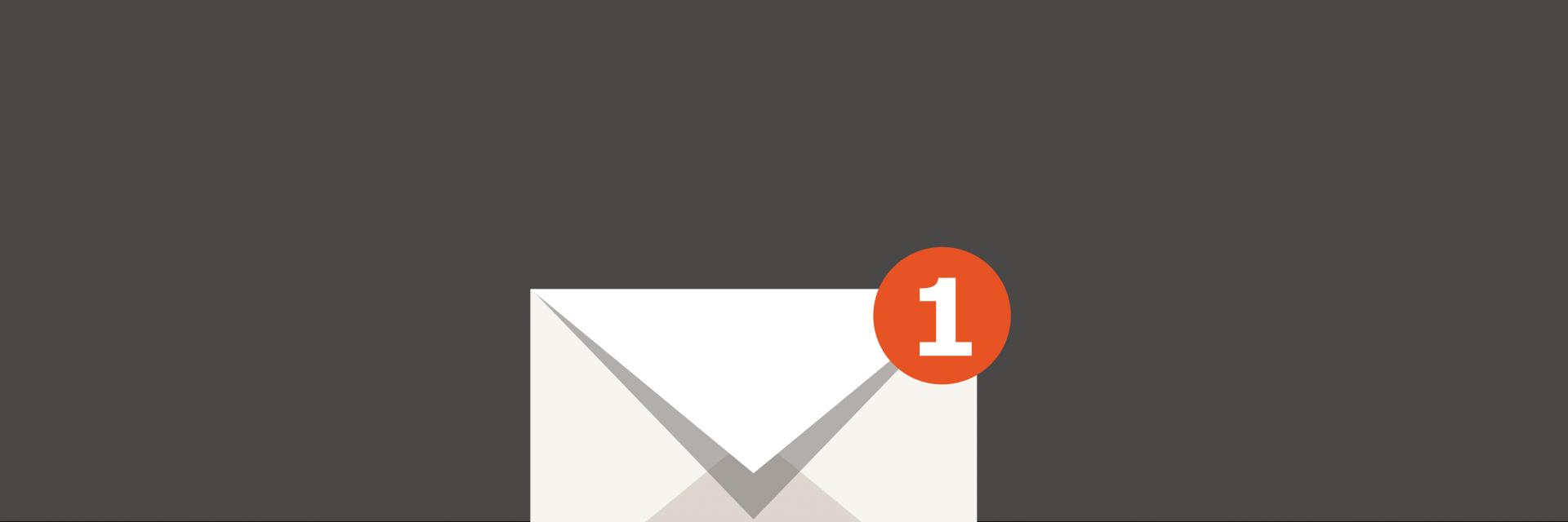 An online email mailbox with one notification implying that there is an unread email or several